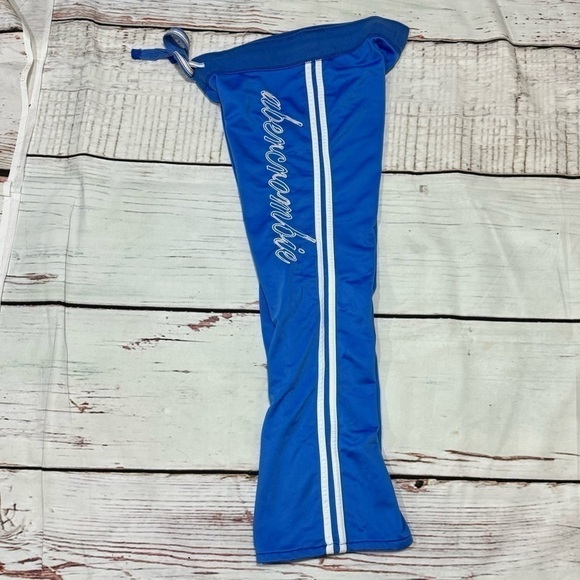 Abercrombie kids blue track pants 2 stripes on sides size XL Vintage Y2K EUC - Picture 9 of 11